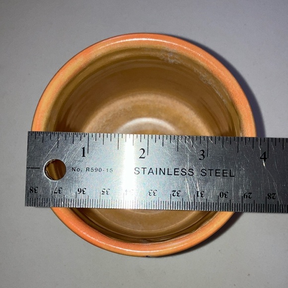 Ceramic clay pottery cup Orange and White Ceramic Mug - Picture 7 of 16
